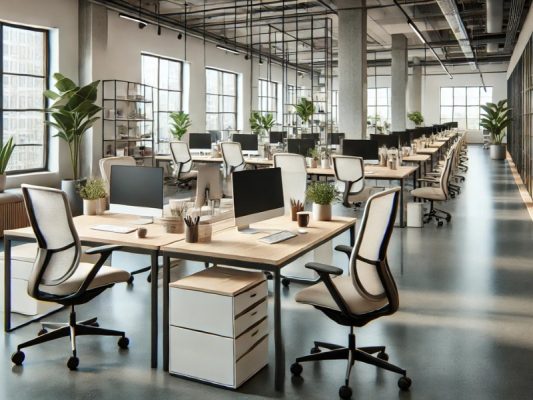 cách bố trí bàn làm việc cho nhân viên